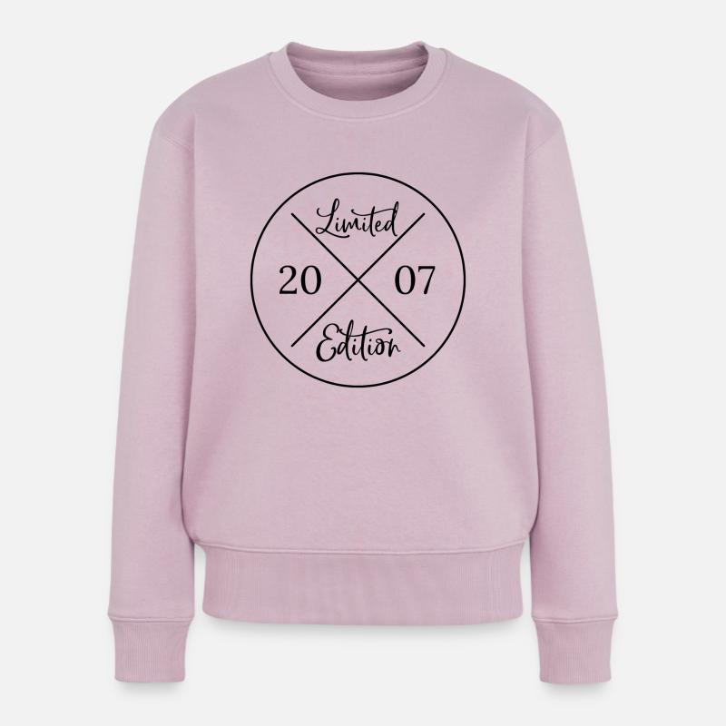 Limited edition 2007 - 19. Geburtstag Geschenk - Frauen Premium Bio Pullover - Altrosa