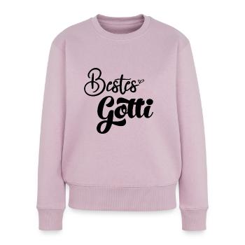 Bestes Gotti der Welt Schweiz Patentante Patin - Frauen Premium Bio Pullover - Altrosa - Vorne - Julia (174cm)