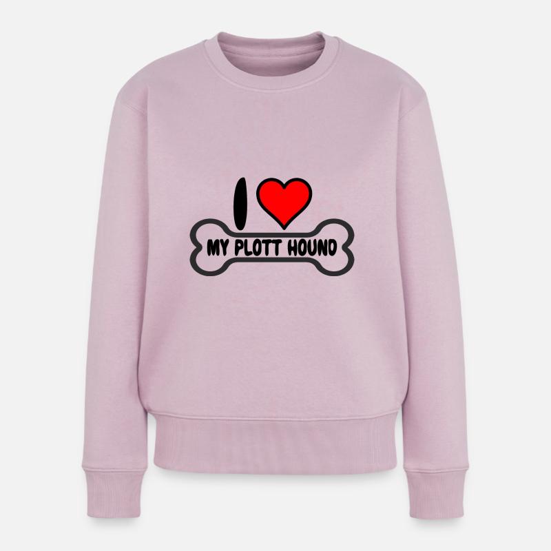Plott Hound Plotthound Mom i love my - Women's Premium Organic Jumper - dusky pink