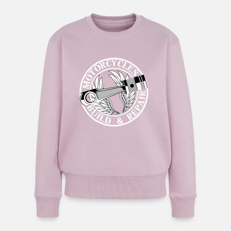 Ich bin ein Motorradfahrer. - Frauen Premium Bio Pullover - Altrosa