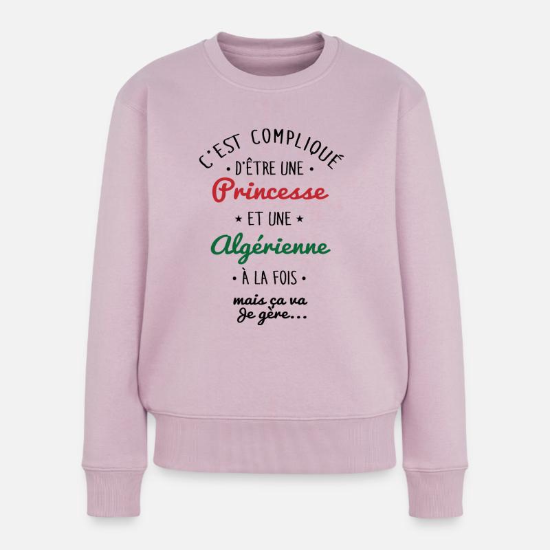Princesse et algérienne - Pull Premium bio Femme - rose poudré