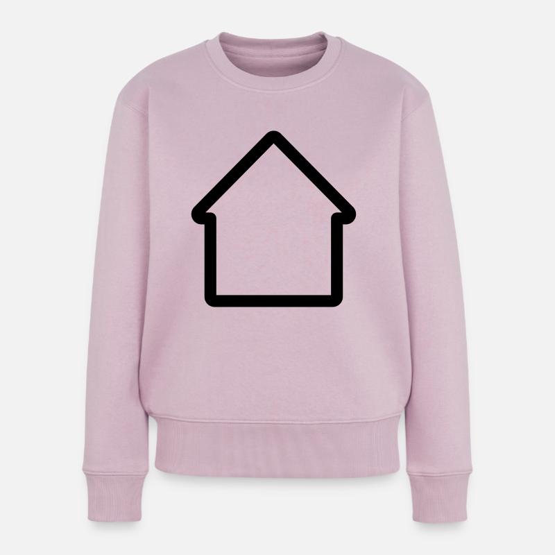 Haus/Home-Symbolsymbol - Frauen Premium Bio Pullover - Altrosa