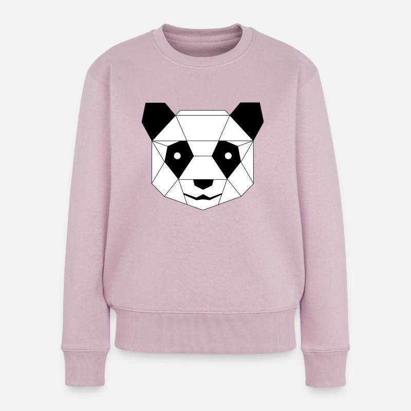 Panda und Pinguin - Frauen Premium Bio Pullover - Altrosa