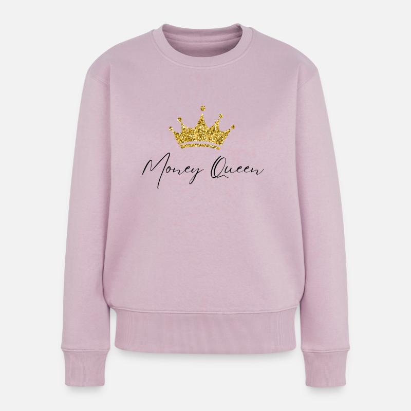 Geld Königin - Frauen Premium Bio Pullover - Altrosa