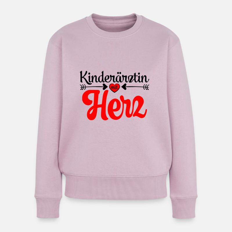 Kinderärztin Geschenkidee kinderarztpraxis Danke - Frauen Premium Bio Pullover - Altrosa