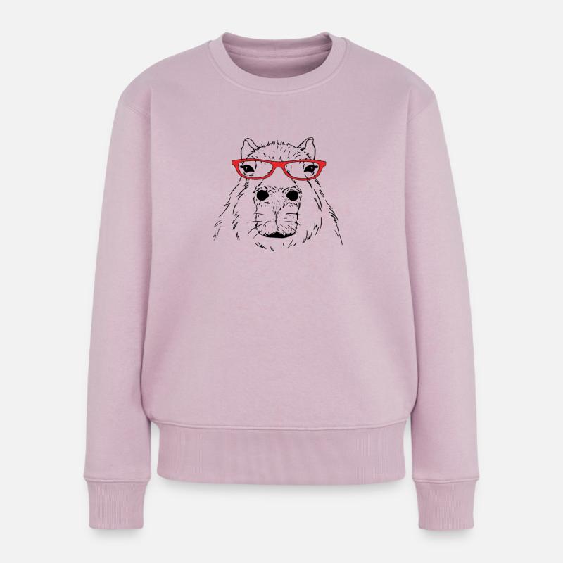 Capybara - Frauen Premium Bio Pullover - Altrosa