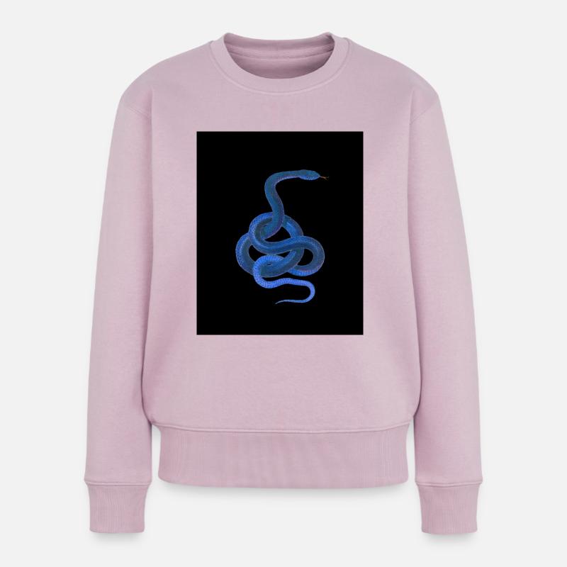 Serpent bleu - Pull Premium bio Femme - rose poudré