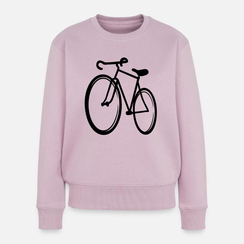 Fahrrad - Frauen Premium Bio Pullover - Altrosa