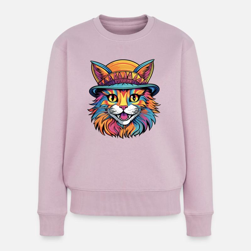 Sunshine Kitty - Frauen Premium Bio Pullover - Altrosa