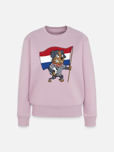Holländer Fan Hund - Frauen Premium Bio Pullover - Altrosa