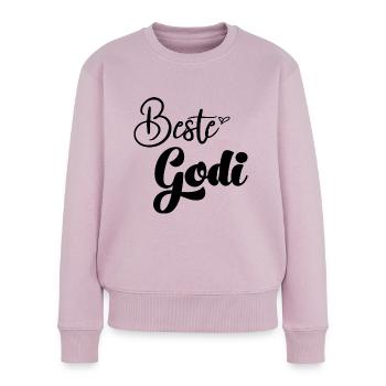Beste Godi der Welt Patentante Tante Taufpatin - Frauen Premium Bio Pullover - Altrosa - Vorne - Julia (174cm)