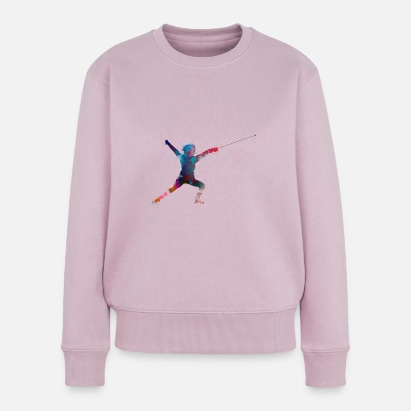Fechtsport - Frauen Premium Bio Pullover - Altrosa