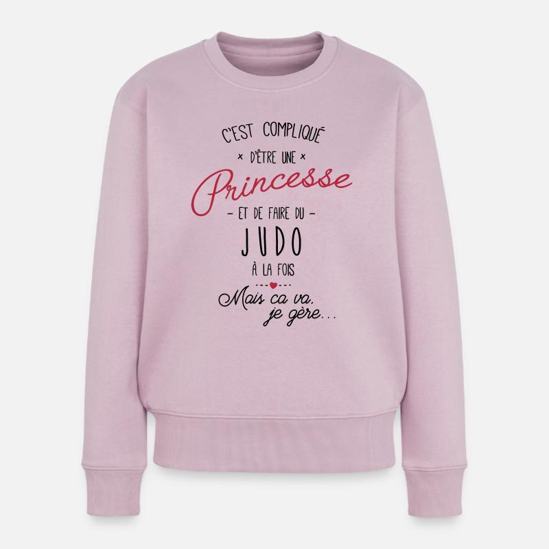 princesse et Judo - Pull Premium bio Femme - rose poudré