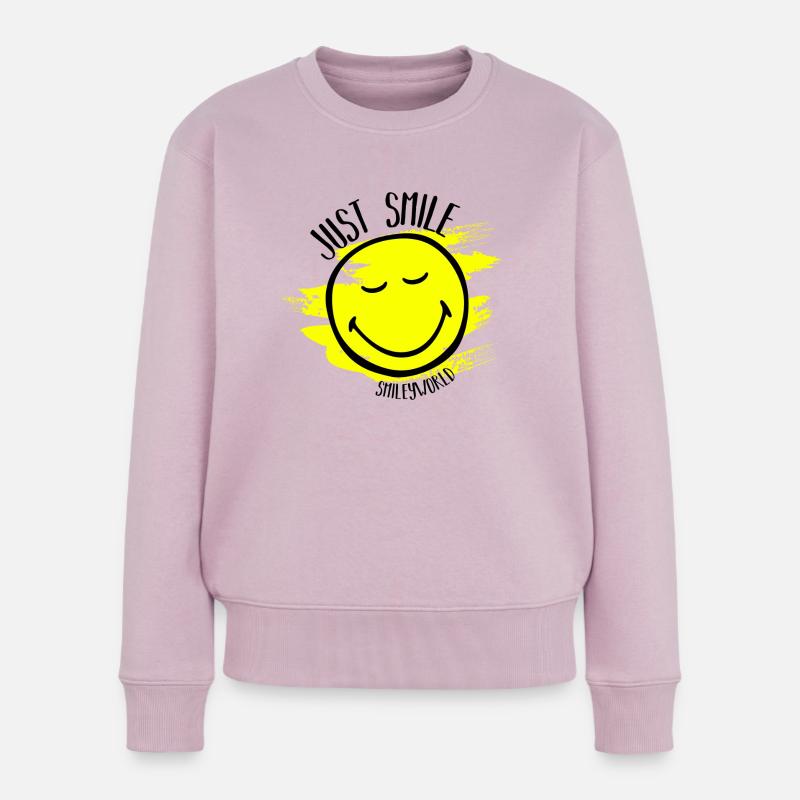 Just Smile - Frauen Premium Bio Pullover - Altrosa
