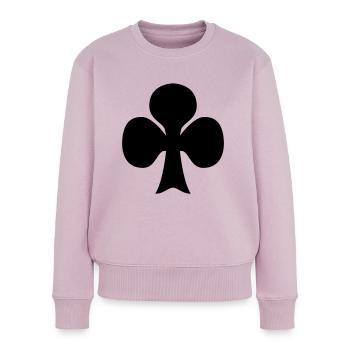 clover leaf - Frauen Premium Bio Pullover - Altrosa - Vorne - Julia (174cm)