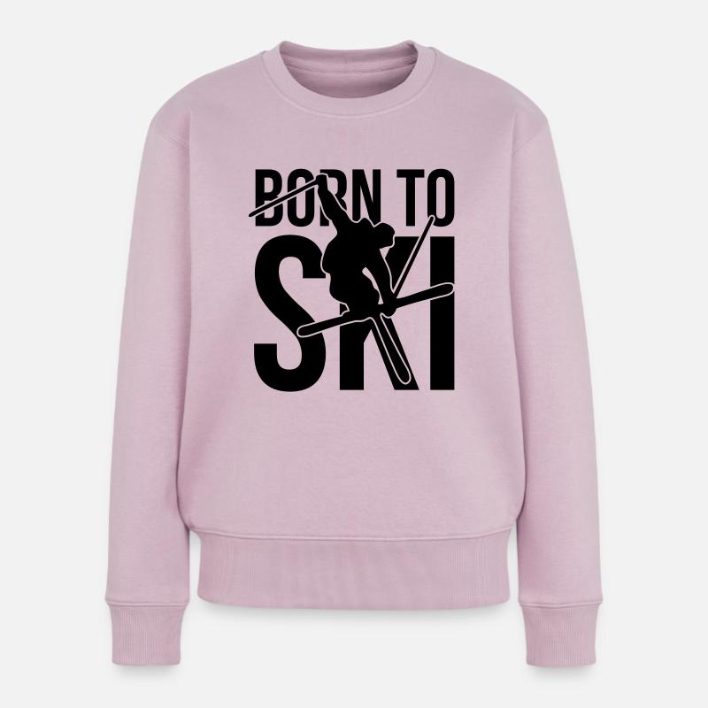 born to ski 04 freestyle - Pull Premium bio Femme - rose poudré