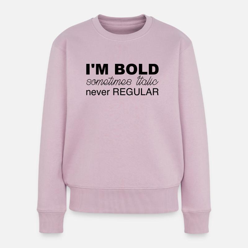 i m bold - Pull Premium bio Femme - rose poudré