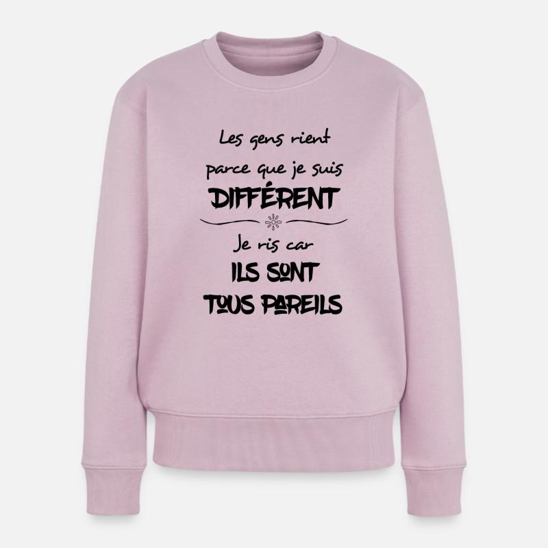 Citation handicap - Pull Premium bio Femme - rose poudré