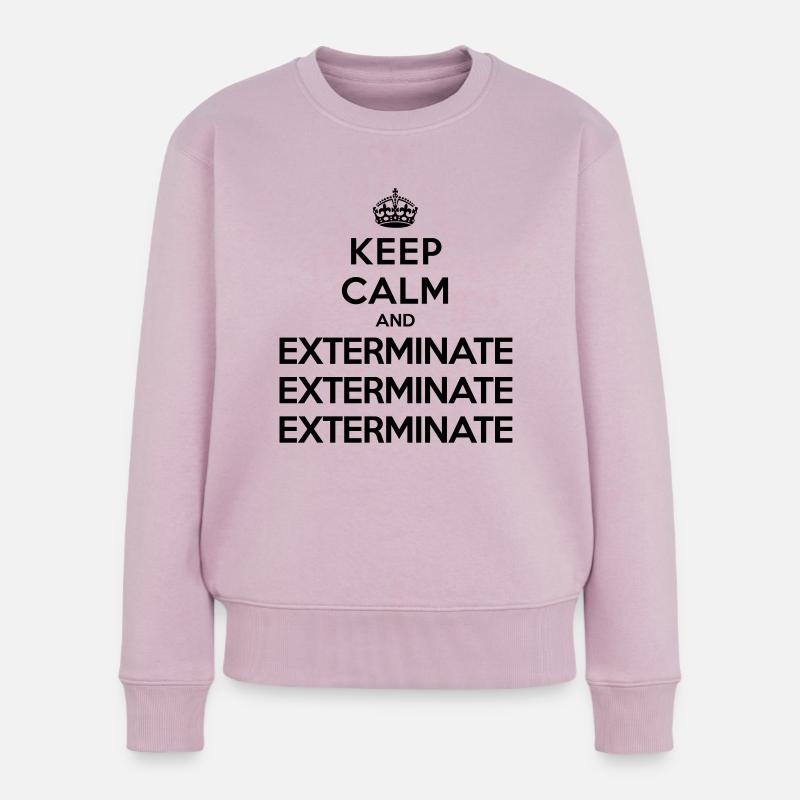 Keep calm and exterminate (Doctor Who) - Frauen Premium Bio Pullover - Altrosa