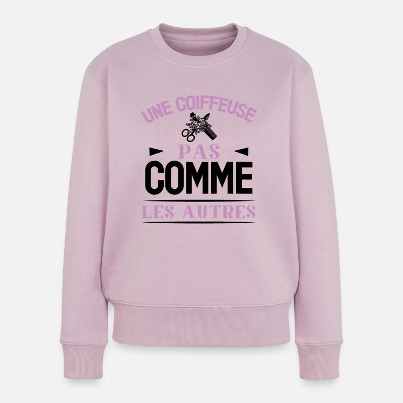 Une coiffeuse pas comme les autres cadeau humour - Pull Premium bio Femme - rose poudré