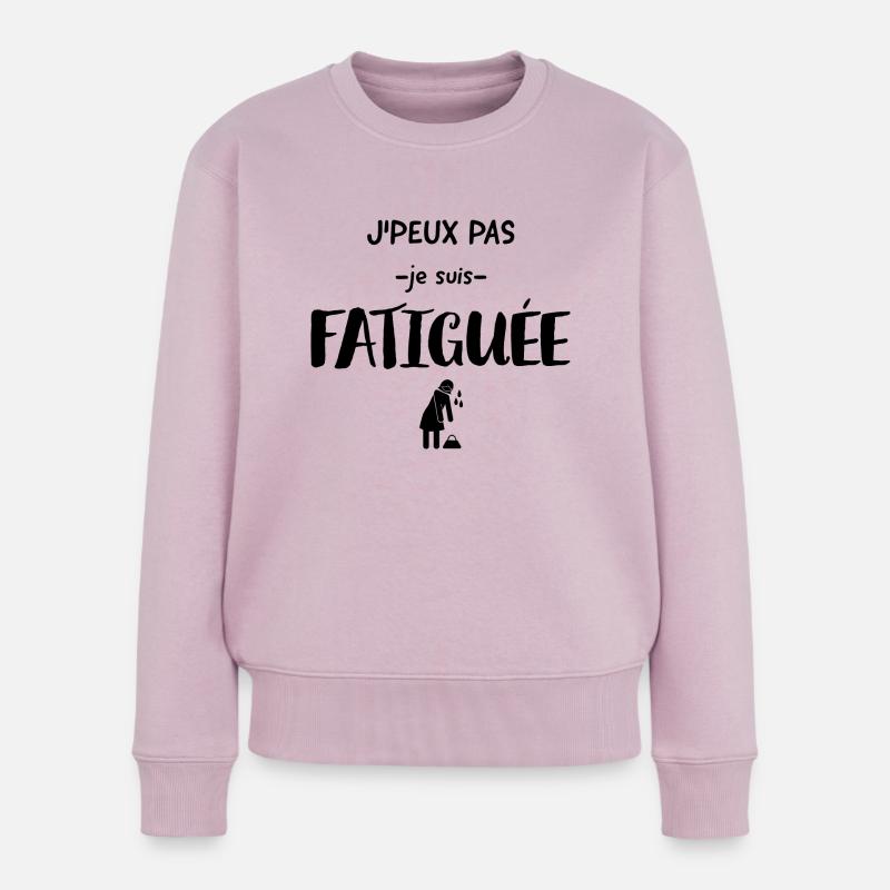 J'peux pas je suis fatiguée. - Pull Premium bio Femme - rose poudré