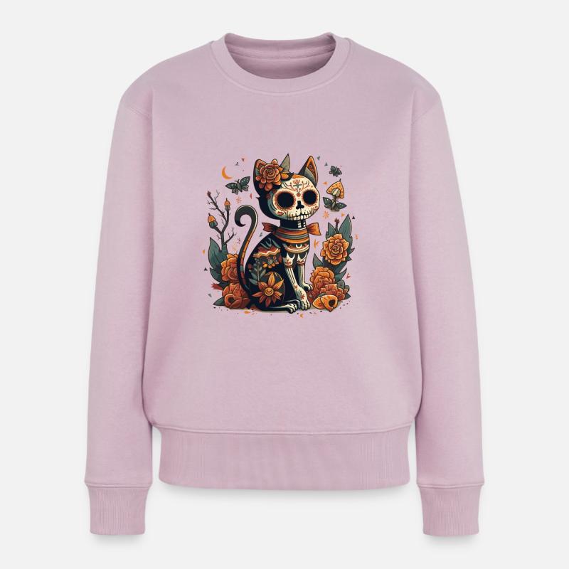 Tag Der Toten Katze - Frauen Premium Bio Pullover - Altrosa