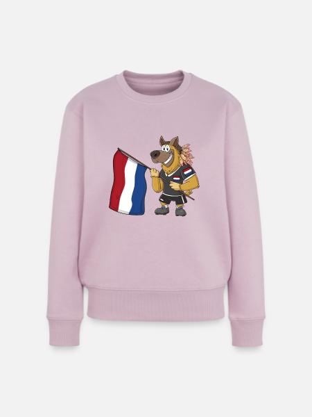 Holländer Rasta Hund - Frauen Premium Bio Pullover - Altrosa