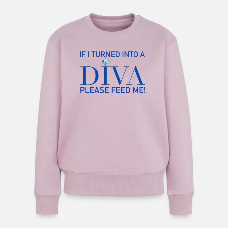 Diva - Frauen Premium Bio Pullover - Altrosa