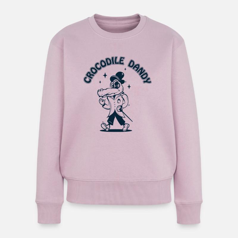 Crocodile dandy - Pull Premium bio Femme - rose poudré