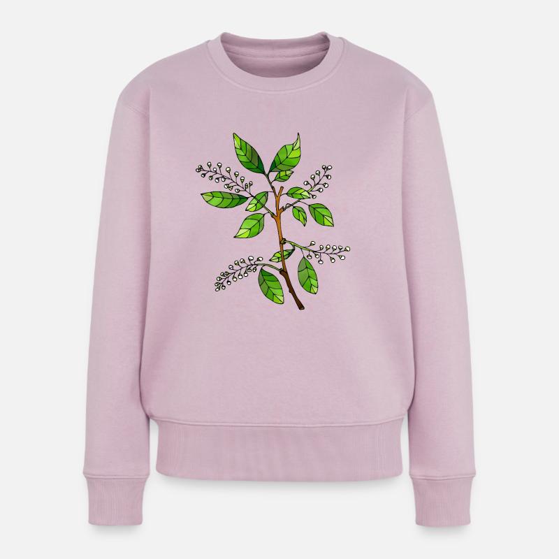 Blumen - Frauen Premium Bio Pullover - Altrosa