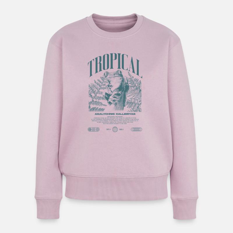 Rotäugiger Laubfrosch Regenwald Amphibie - Frauen Premium Bio Pullover - Altrosa