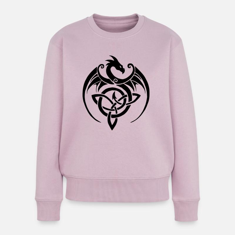 Drache1 - Frauen Premium Bio Pullover - Altrosa