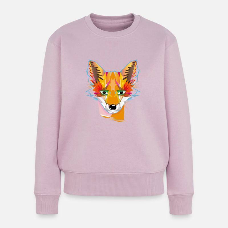 süßer Fuchs transparent - Frauen Premium Bio Pullover - Altrosa