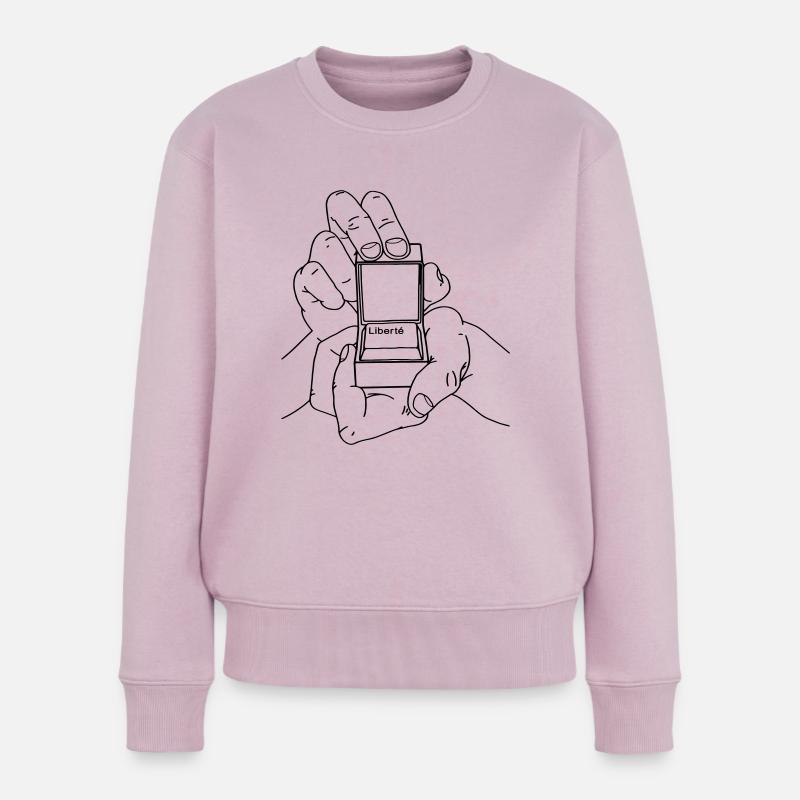 FREIE HÄNDE - Frauen Premium Bio Pullover - Altrosa