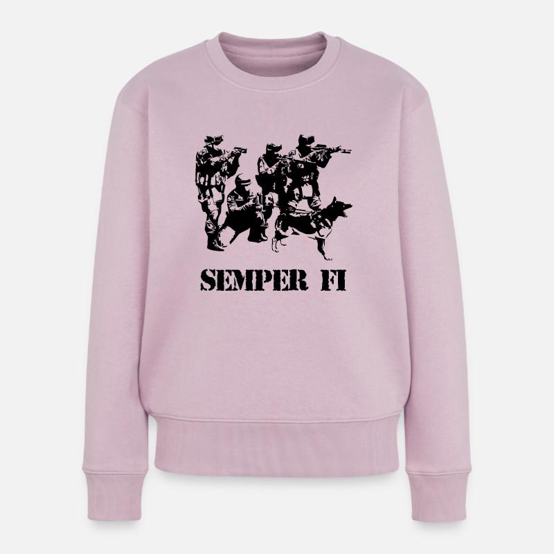 Semper Fi - Pull Premium bio Femme - rose poudré