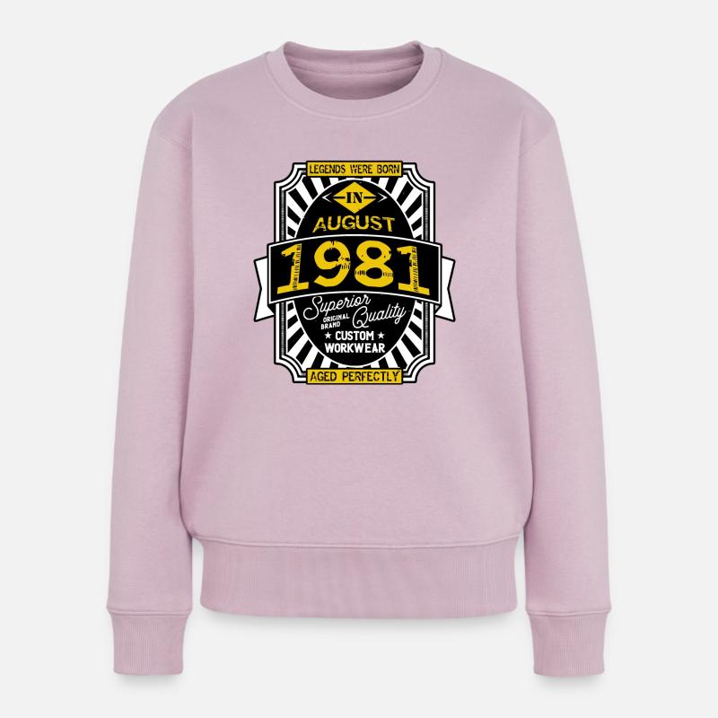 1981 AUGUST - Pull Premium bio Femme - rose poudré