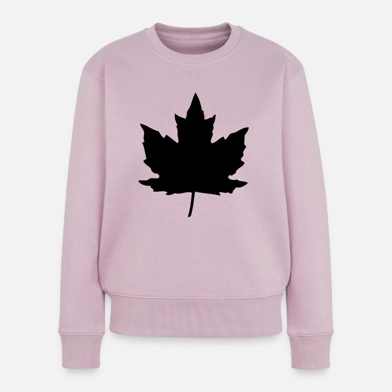 Feuille Erable - Pull Premium bio Femme - rose poudré