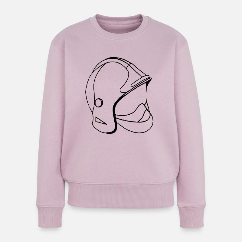 casque_pompier - Pull Premium bio Femme - rose poudré
