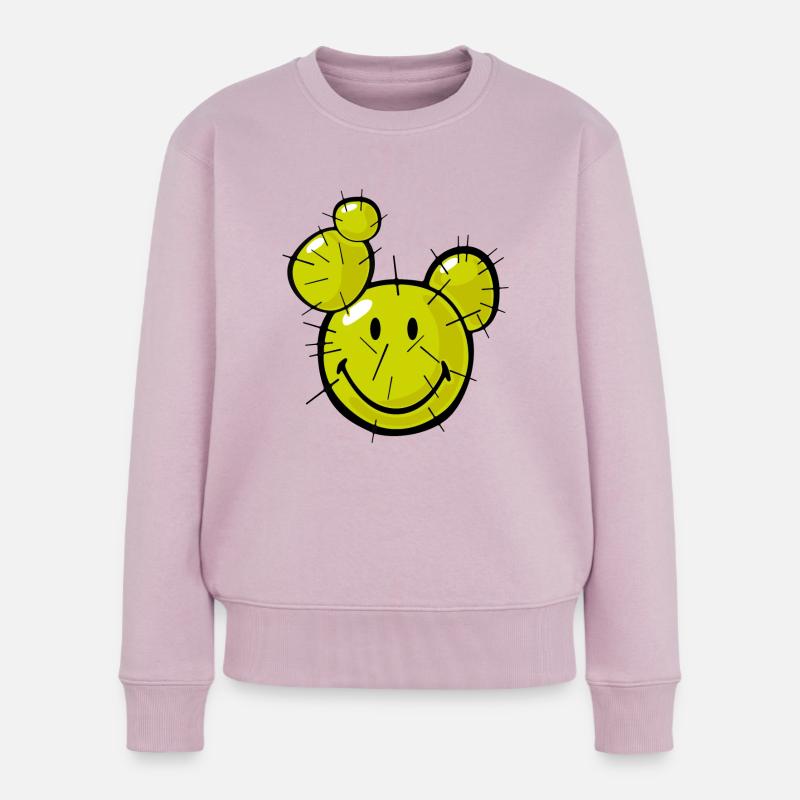 Smiley Cactus - Frauen Premium Bio Pullover - Altrosa