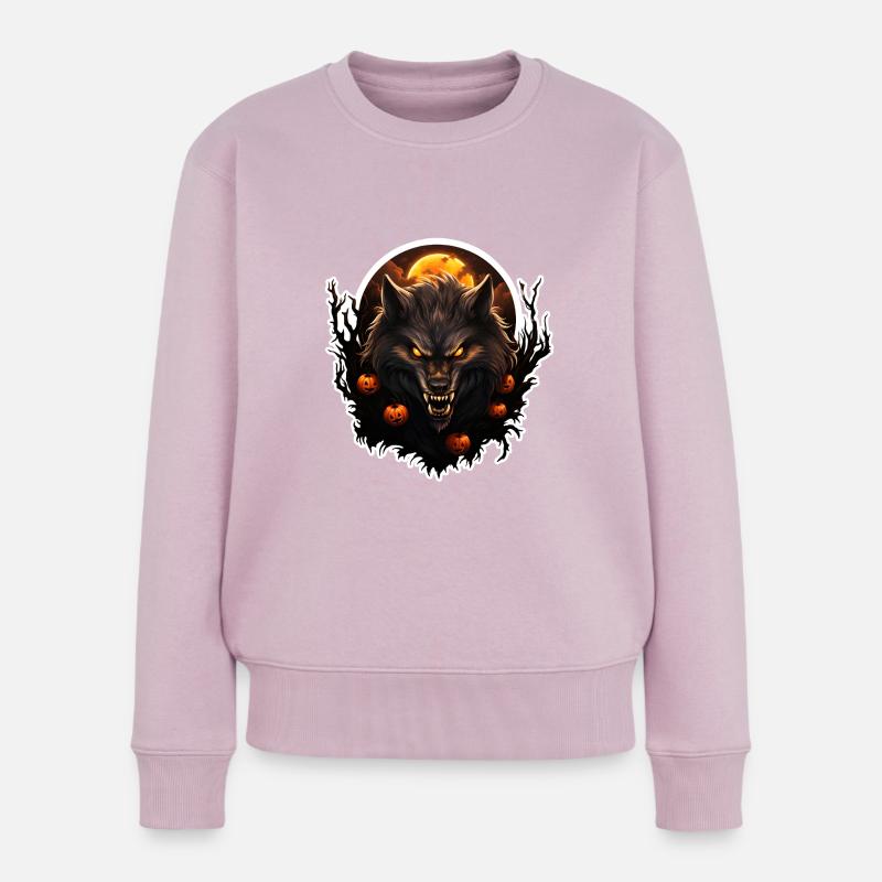 Halloween Werwolf - Frauen Premium Bio Pullover - Altrosa