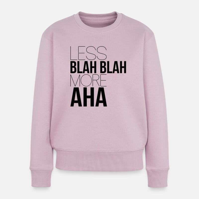 weniger bla bla - Frauen Premium Bio Pullover - Altrosa