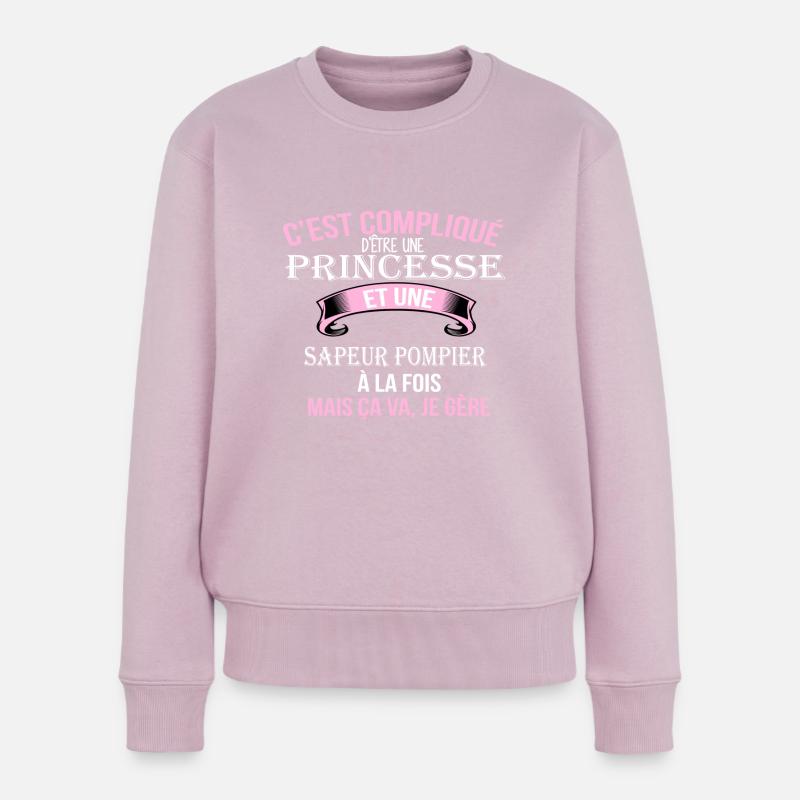 Sapeur pompier - Pull Premium bio Femme - rose poudré