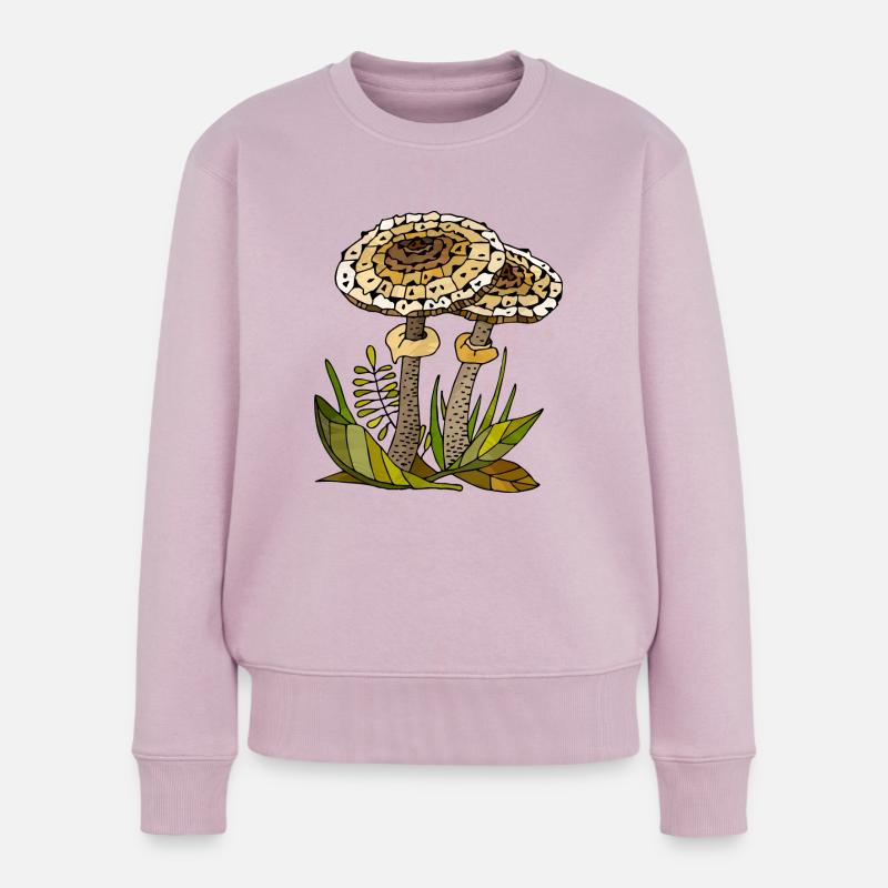 Pilze - Frauen Premium Bio Pullover - Altrosa