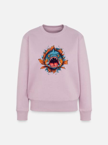 Fischkopf 3 - Frauen Premium Bio Pullover - Altrosa