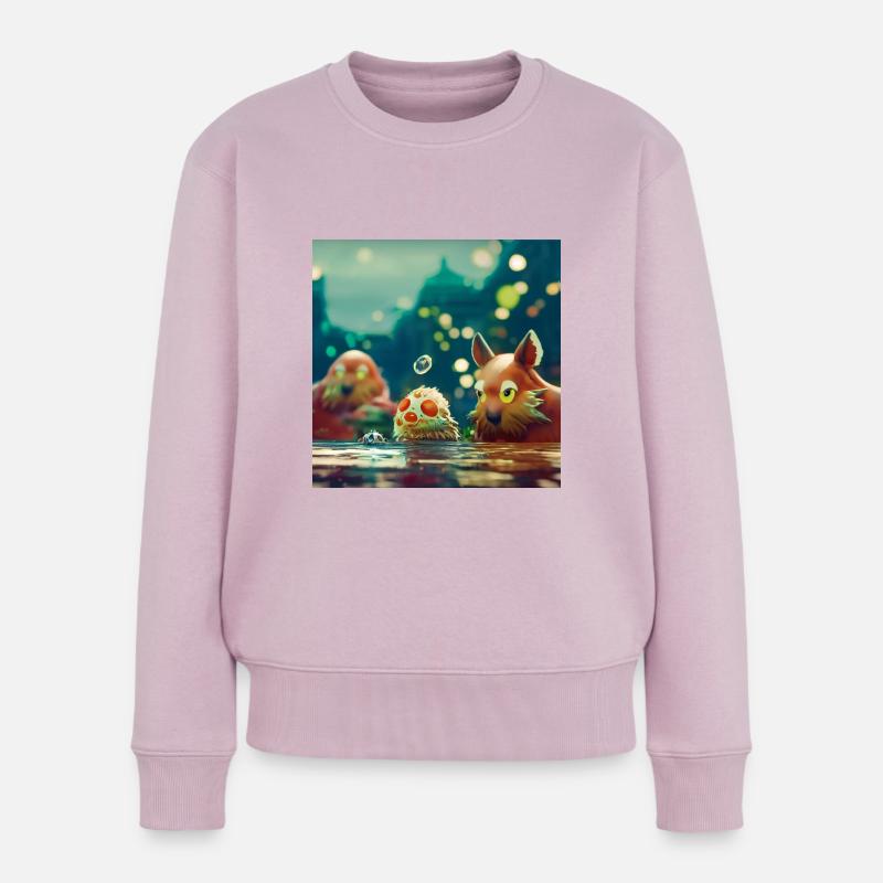 Animafun - Frauen Premium Bio Pullover - Altrosa