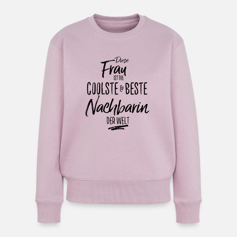 nachbarin - die Beste (s) - Frauen Premium Bio Pullover - Altrosa