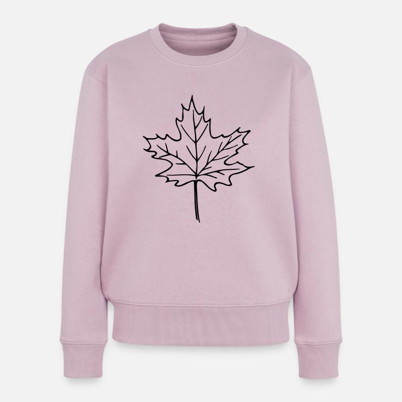 leaf_1 - Frauen Premium Bio Pullover - Altrosa