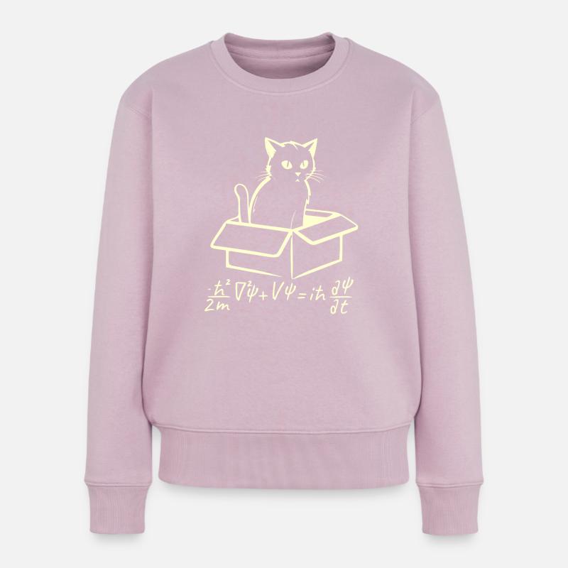 Le chat de Schrödinger - Pull Premium bio Femme - rose poudré