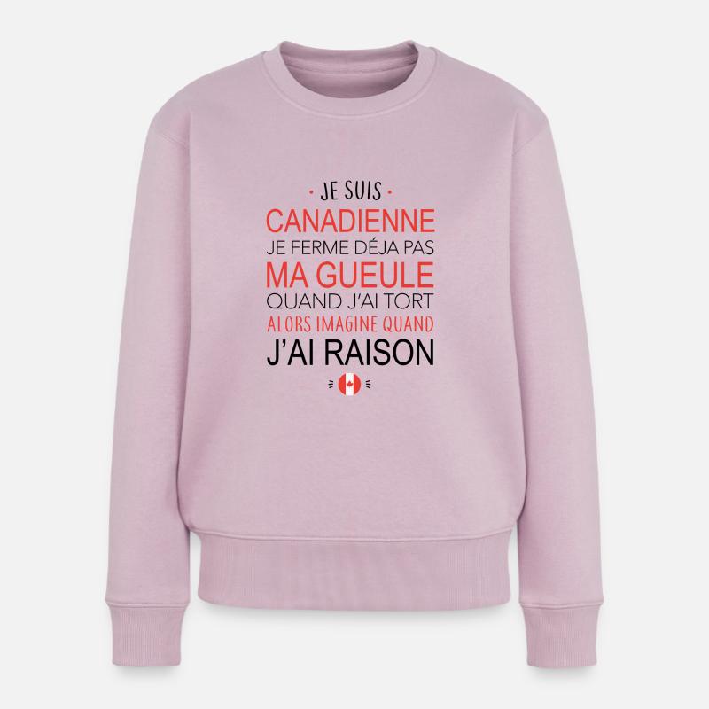 Canadienne - Ma gueule - Pull Premium bio Femme - rose poudré