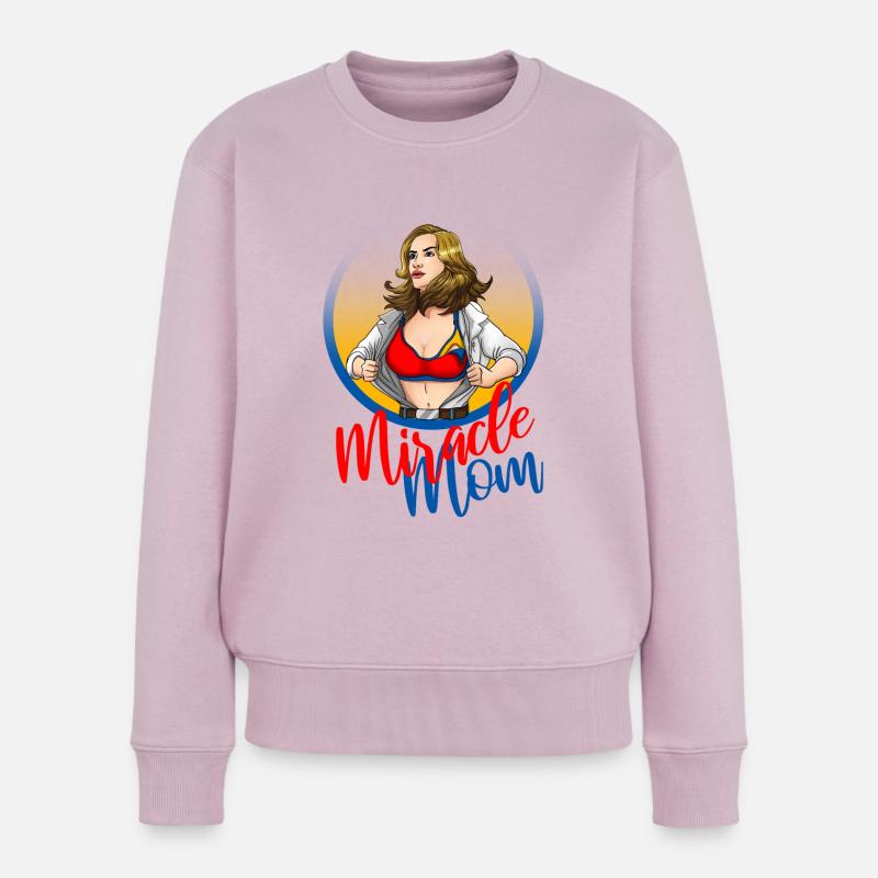 Miracle Mom - Frauen Premium Bio Pullover - Altrosa